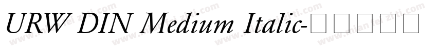 URW DIN Medium Italic字体转换